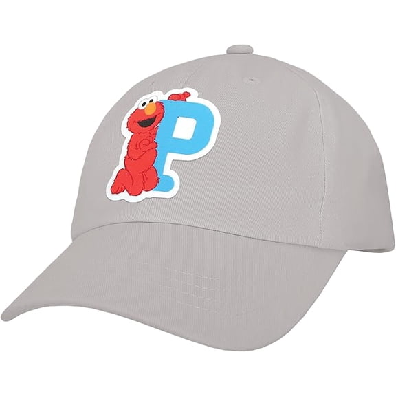 Sesame Street Elmo & Abby Kids Toddler Cap with Initial, Toddler Boys Hat, Youth Girl Baseball Cap, Cute Toddler Baseball Cap