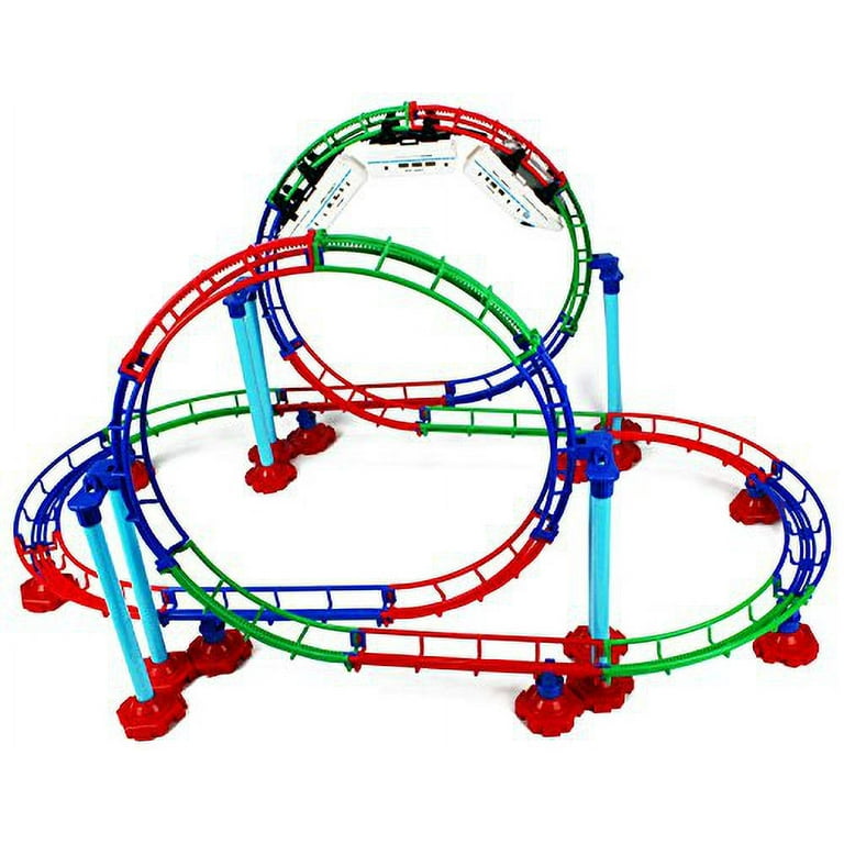 Grand Train Roller Coaster 112 Pcs. Toy Track Playset w