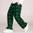 thumbnail image 2 of BOOMNY Mens Pajama Pants Wide Leg Pajamas Pants for Men Plaid Soft Pj Bottoms Pant With Pockets Cozy Homewear Loungewear, 2 of 9