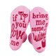 thumbnail image 3 of Calcetines de vino difusos con estampado de letras, calcetines de vestir novedosos para hombres y mujeres, 3 of 3