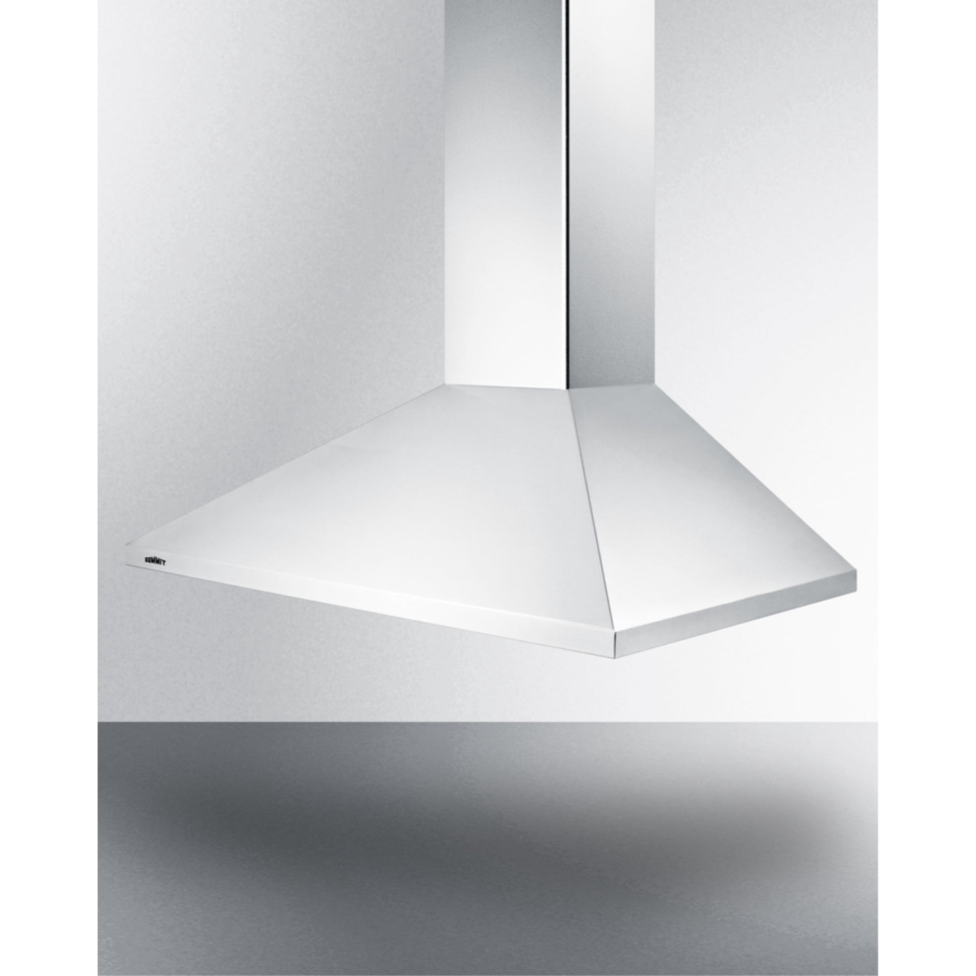 36" wide European style convertible wall-mount range hood in stainless steel