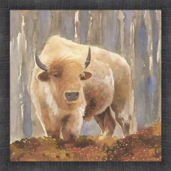 Great Art Now White Buffalo by Stellar Design Studio, Framed Wall Art, 17.5W x 17.5H