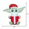 thumbnail image 4 of Airblown 5 Foot Tall Grogu in Santa Suit, 4 of 6