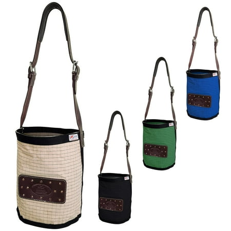 UPC: 1002350418244 | Derby Originals Ripstop 24 Oz Canvas Feed Bag with Padded Leather Crown Strap for Safety and No-Spill Flap Design