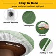 thumbnail image 3 of Elastic Fitted Round Tablecloth, Ombre Waves Waterproof Stretch Table Cover for 36"-44" Tables, Abstract Art Gradient Sage Green Modern Washable Outdoor Tablecloths for Patio, Picnic, Camping, 3 of 9
