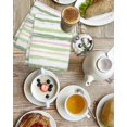 thumbnail image 4 of Green Pink Stripes Kitchen Dish Towels for Drying Dishes Set of 2, Gradient Geometric Smear Art Paint Waffle Weave Microfiber Hand Tea Bathroom Towels Quick Dry & Absorbent Towel 15.7x23.6, 4 of 7