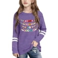thumbnail image 2 of Girls Shirts Kids Basic Tees Long Sleeve Graphic T Shirt Casual Crewneck Top for 100's Day School Celebration, 2 of 4