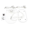 thumbnail image 2 of Handmade Waterproof Bag Bottom Base Anti-skidding Surface Handbag Shoulder Strap Stable Metal Buckle Bag Making Parts Backpack White, 2 of 9