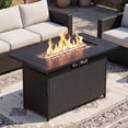 thumbnail image 2 of Gymax Propane Fire Pit Table 50000 BTU Wicker Gas Firepit w/ Hidden Tank Storage, 2 of 10