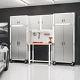 thumbnail image 3 of Seville Classics UltraHD® Stacking Top Steel Body Lockable Storage Cabinet Organizer Shelving Unit, 36" W x 18" D x 18.5" H, White, 3 of 4