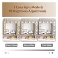 thumbnail image 3 of EVMORE Vanity Desk with Mirror and Lights, Makeup Vanity Table, 3 Color Light Modes & 10 Brightness Adjustable, Dresser Desk Dressing Table Storage Cabinet, 3 of 8