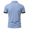 thumbnail image 2 of StSilkitty Men's Casual Short Sleeve Golf Shirts Solid Color Collared Buttons T-Shirt Soft Breathable Tops, 2 of 3