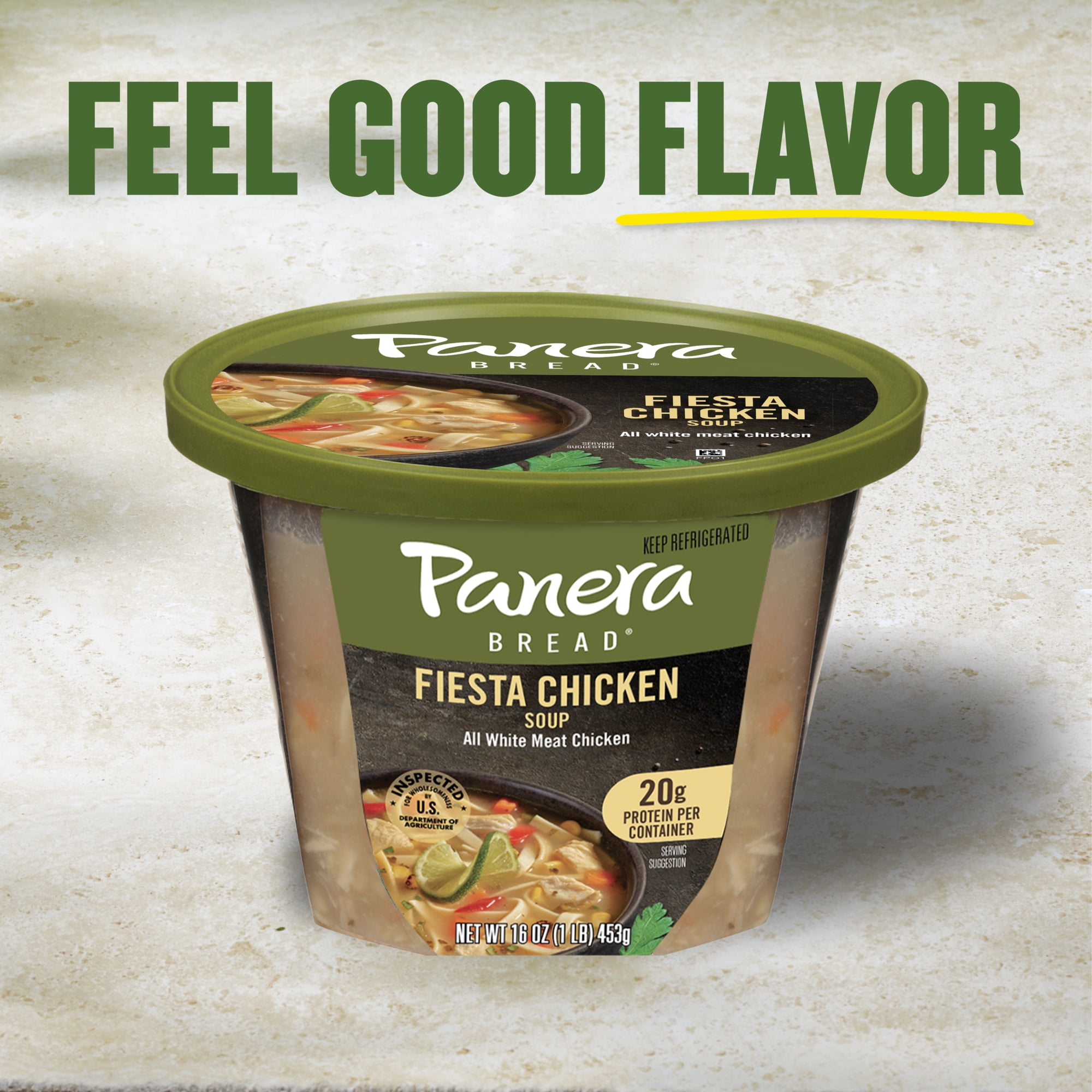 Panera Bread Fiesta Chicken Soup, 16 oz Ready-to-Heat Soup Cup (Refrigerated)