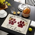 thumbnail image 3 of Buffalo Plaid Paw Placemats Set of 6, Cute Cats Pets Pawprints Farmhouse Retro Placemats for Dining Table, Place Mats for Kitchen Tabletop, Waterproof Wipeable Dining Table Mats Set, 3 of 9