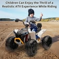 thumbnail image 3 of 24V 2-Seater Kids Electric ATV Ride-On – Dual 500W Motors, Spring Suspension, urgent Brake, wireless, Music Player, USB, LED Headlights, Remote Control, For Boys & Girls Ages 3-8, White, 3 of 7