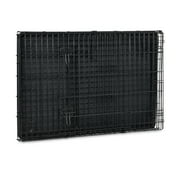 Vibrant Life Wire Dog Crate, Double-Door, Divider and Leak-Proof Tray, Metal, Foldable, Durable, Black, 42