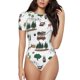 thumbnail image 1 of Fotbe Camping Caravan 2 Body de Mujer con Cuello Redondo y Mangas Cortas, Sin Mangas Ajustado, Suave, Cómodo y Básico-Large, 1 of 7