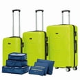 thumbnail image 1 of Set de 3 Maletas Con Organizadores Sun Coast Dubai De 20", 24" y 28" Color Verde Limón, 1 of 7