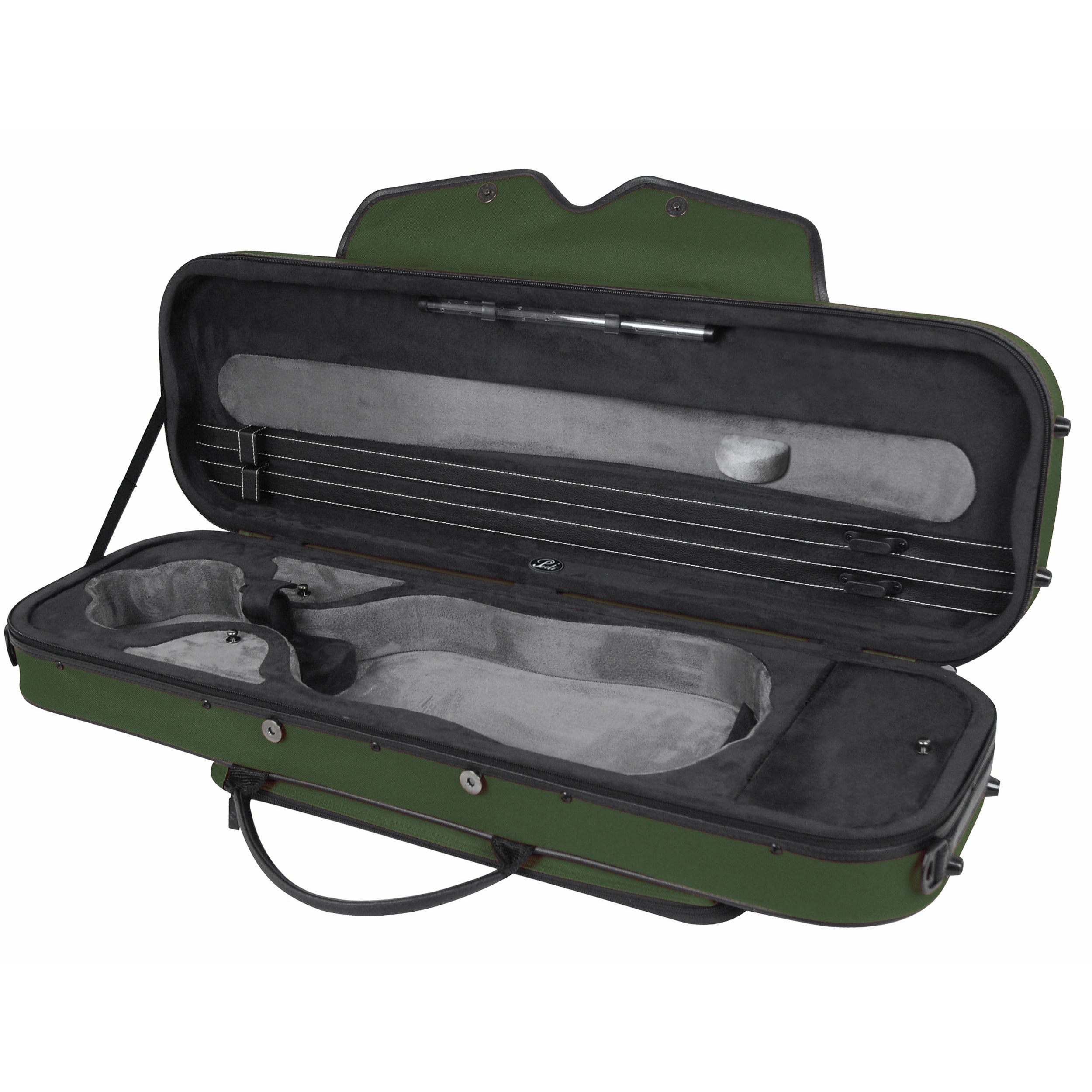 Pedi Violin Case, NiteFlash, 4/4, Olive Green/Grey