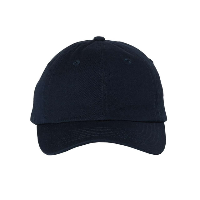 Valucap Small Fit Bio-Washed Dad`s Cap, Adjustable, Navy
