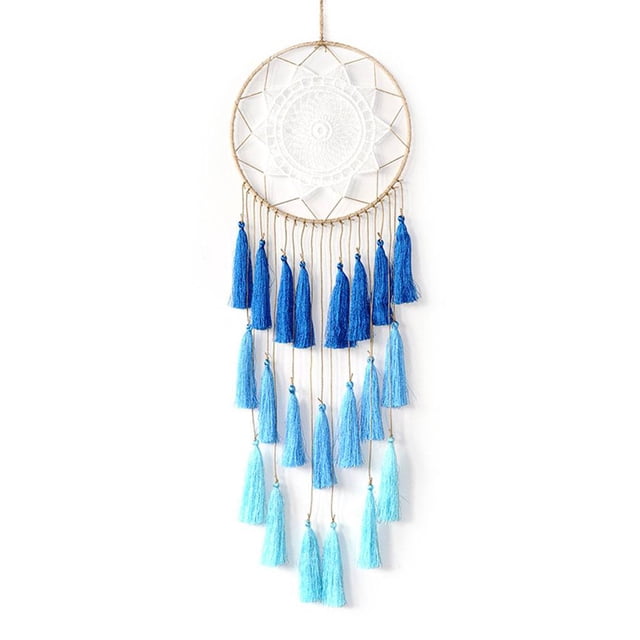Inicio Borla Flor Gran Atrapasueños Círculo 20cm Longitud total 65cm Adorno de pared con flecos Atrapasueños Advancent JJ17534-03