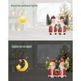 thumbnail image 3 of 2-Pack Lighted Santa Resin Figurines with Christmas Trees, 5" Mini Christmas Decorations, Battery Powered Warm White LED Hand-Painted Tabletop/Mantel Holiday Decor Gifts (Red Santa), 3 of 14