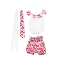 thumbnail image 2 of Camiseta con Pantalones de Recién Nacido Trajes de Baño de Ropa de Bebés Uso Diario Floral Amarillo SM SunniMix Conjunto infantil del mameluco de las muchachas, 2 of 8