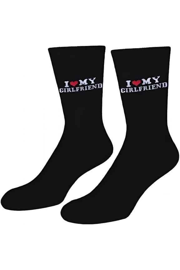 2026 New Gift for Boyfriend I Love My Girlfriend Socks Christmas Anniversary Birthday Valentines Gifts for Boyfriend Husband