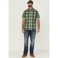 thumbnail image 2 of Brothers And Sons Men's Performance Large Plaid Short Sleeve Button-Down Kelly Green X-Large, 2 of 4