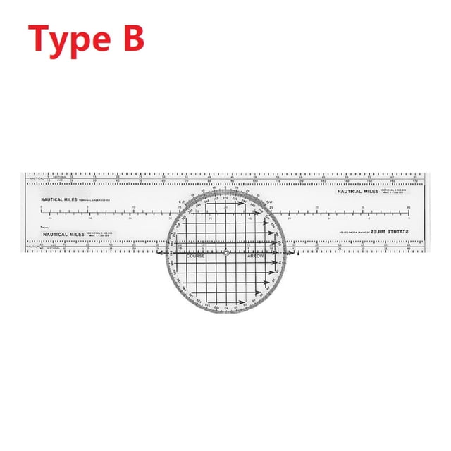 Transparent Pilot Ruler Measuringruler Vfr And Ifr Placard with Rotating Plotter B