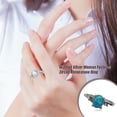 thumbnail image 3 of Anillo de plata para mujer, anillos de moda portátiles, regalos para novia, joyería decorativa, propuesta de boda, compromiso informal Ropa, zapatos y accesorios Miscelánea Azul Tamaño 8 Minnieouse AP011197-21, 3 of 6
