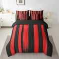 thumbnail image 2 of Erosebridal Geometric Graffiti Lines Bedding Twin Size,Modern Minminalist Art Bed Set,Red Black Bedding Sets Twin Size,Super Cozy Room Decor Reversible,7pcs, 2 of 6