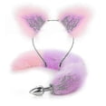 thumbnail image 1 of Metal Massager Pink Fox Tailand And Fox Ears, Role Play Cosplay, 1 of 3