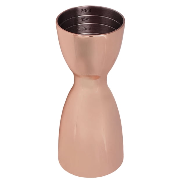 Jigger doble para cócteles, vaso medidor de vino de acero inoxidable, vaso medidor para barman, vaso medidor en forma de U, chapado en cobre