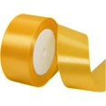 thumbnail image 1 of ORUYROP 1-1/2 Inch Wide Double Face Satin Ribbon-25 Yards，Gift Bag Decoration Wedding Chair Back Handmade Bow (Golden yellow), 1 of 7