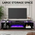 thumbnail image 6 of VANACC 70“ Modern Fireplace TV Stand with 36" Electric Fireplace for TVs up to 80", Black, 6 of 10