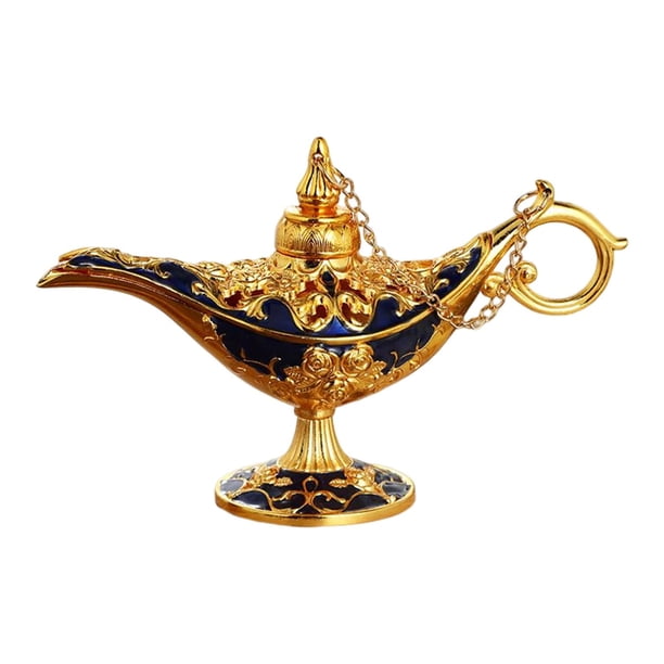 Lamp Myth Wishing Light Metal con Tapa Extraíble Mesa Coleccionable Centro de Mesa Estatua Lámpara para Adorno Escritorio Cumpleaños Fiesta Fest Azul Gloria Lámpara de estatua