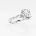 thumbnail image 2 of Vivid Jewel 14K White Gold Plated Birthday Ring - 2 Ct White Cushion Cut Moissanite Ring - Simple Solitaire Wedding Engagement Ring for Her - Simple Stacking Wedding Engagement Ring Gift for Women's, 2 of 2