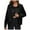 Black, variant on Shwomsmer Women's Solid Zipper Turn Down Neck Suit Jacket PU Leather Jacket Coat Coat for Women Petite