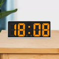 thumbnail image 2 of Large Number Alarm Clock Table Date LED Display Bedside Office Display for Elderly Home Living Room Orange, 2 of 9