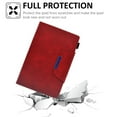 thumbnail image 2 of SaniMore Wallet Case for Samsung Galaxy Tab A7 10.4 inch SM-T500 T505 T507, Card Slots & Pen Holder [Auto Sleep] PU Leather Magnetic Ciasp Kickstand Shockproof Full Protective Cover, Red, 2 of 10
