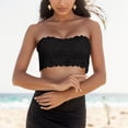 thumbnail image 4 of PEASKJP Womens Seamless Wire Free No Pad Wirefree Anti-slip Push Up Strapless Bra Black M, 4 of 5
