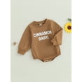 thumbnail image 3 of Bagilaanoe Newborn Baby Girl Boy Oversized Romper Sweatshirt Long Sleeve Bodysuit Letter Print Pullover 3M 6M 12M 18M 24M Infant Casual Tee Tops, 3 of 8