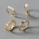 thumbnail image 5 of Fiudx Juego de Anillos Geométricos, Diseño Único Chapado En Oro, Elegante Joya para El Dedo, Exquisita Selección de Formas, Perfecto para Fiestas, Aniversarios y Festivales, Regalo Ideal para Mujeres, 5 of 6