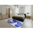 thumbnail image 4 of Ahgly Company Indoor Round Patterned Deep Periwinkle Purple Area Rugs, 4' Round, 4 of 6