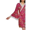 thumbnail image 5 of Moomaya Printed Robe&nbsp;For Women Dressing&nbsp;Gown&nbsp;Short Cotton Summer Bathrobe, 5 of 6