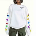 thumbnail image 3 of Jsaierl Merry Christmas Sweatshirts Womens Plus Size Christmas Graphic Sweatshirt Oversized Pullover Sweater Tops Crewneck Holiday Long Sleeve Shirts Christmas Clothes, 3 of 10