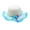 Light Blue4, variant on SHTXOZHI Girl Tea Party Hats for Kids Toddler Birthday Dress Up Hats Wide Brim Summer Beach Hat