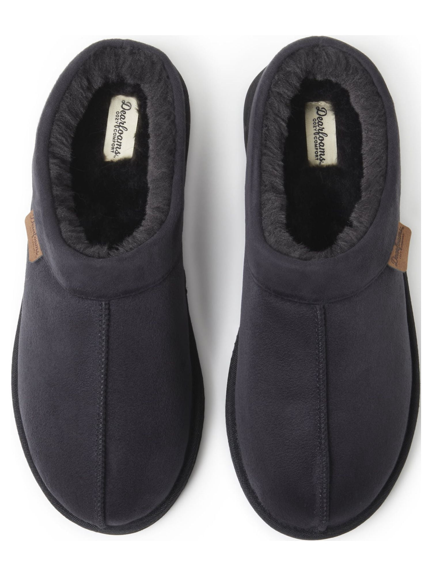 Dearfoams Cozy Comfort Men's High Vamp Microsuede Clog Slippers