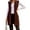 Brown, variant on Zeagoo Womens Long Vests Sleeveless Draped Lightweight Open Front Cardigan Layering Vest with Side Pockets